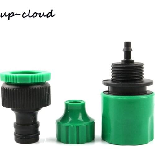 1set 1/2"-4/7mm Hose Garden Quick Connector Tap Adapter Garden Micro Drip Irrigation Watering Inner diameter 4mm Pipe Joint