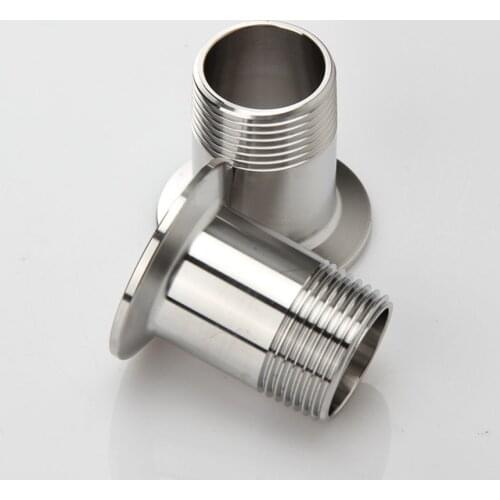 1/2 3/4 DN25/32/40/50 Stainless Steel 304 Sanitary Male Threaded Ferrule OD 50.5/64/77mm Pipe Fitting fit 1.5" 2" 2.5"Tri Clamp