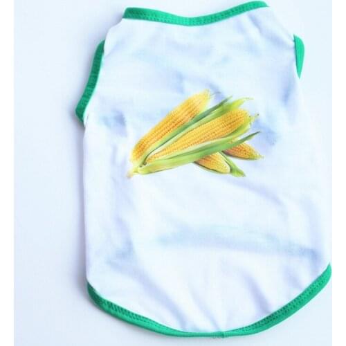 Cute Fruit Dog Vest Summer Dog Clothes for Small Medium Dogs Pets Cotton Dog Shirts for Chihuahua Yorkshire Costume Ropa Perro