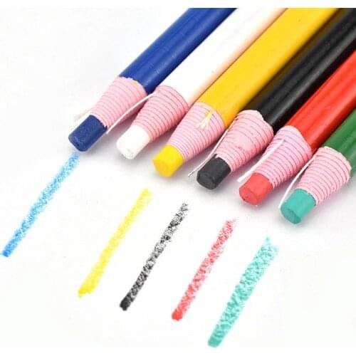 Standard Cut-free Sewing Tailor Chalk Pencils Sewing Marker Pen for Clothes, Garment, Fabric Sewing Chalk Tools, 6 Colors, 1 PCS