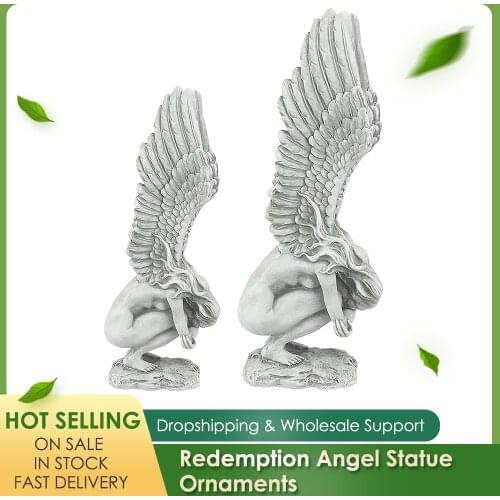 Redemption Angel Statue Ornaments Creative Sculpture Decoration Remembrance And Redemption Figurines Religious Garden Home Decor