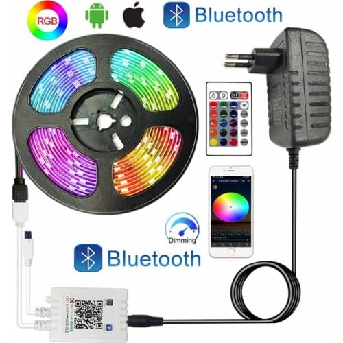 RGB LED Strips 12V 20M LED Lights for room 5 m 10m 15m WiFi Bluetooth Smart Ribbon Luces RGB Tape LED Strip Lights decoration