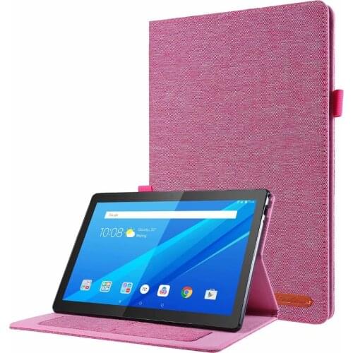 Fabric Case For Lenovo Tab P10 TB-X705L TB-X705F 10.1" Smart Cover Funda Tablet Stand Skin Shell with Card Bag + Pen