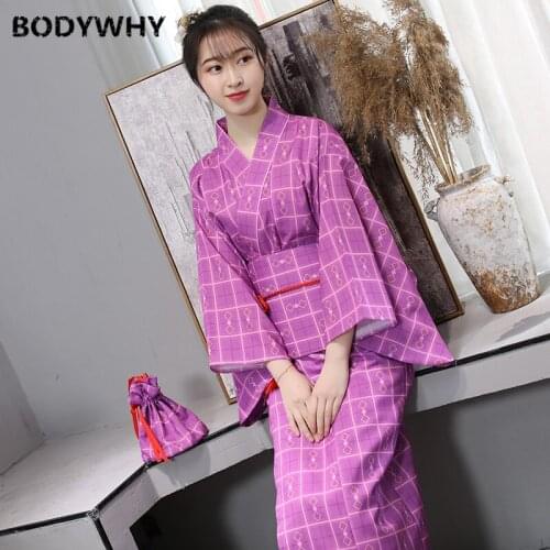 Japanese Traditional Ladies Kimono Formal Kimono Nightgown Yukata Long Kimono Performance Stage Costume Kimono Cosplay