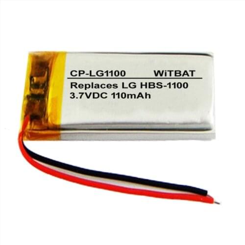 TTVXO 110mAh Battery for LG HBS-900 HBS-910 HBS-1100 Battery AEC501224