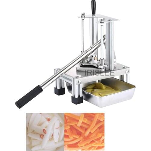 Kitchen Stainless Steel Potato Cutter Manual Fruit Vegetable Cucumber Food Cutting Machine French Fry Chopper