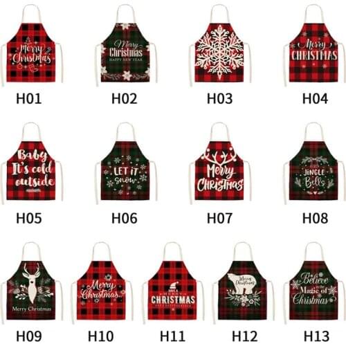 Merry Christmas Apron Christmas Decorations for Home Kitchen Accessories Natal Navidad 2021 New Year Christmas Gifts