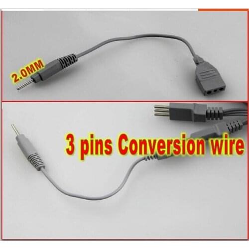 10Pcs 5pairs Adapter Tieline Electrode Lead Wires 3P-TO- Convert Pin Cables with plug DC 2.0mm