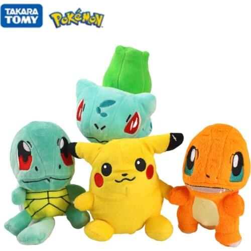 15CM Pokemon Plush Doll Pikachued Stuffed Toy Charmander Squirtle Bulbasaur Anime Figure Model kids Birthday Gift