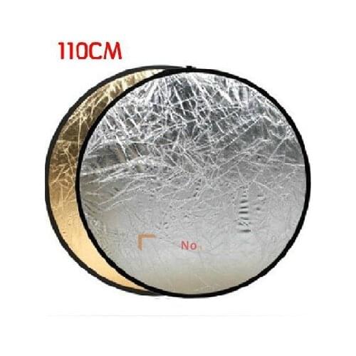 43 " 110cm 2 in 1 Flash Diffuser Multi Collapsible disc Gold Silver Light Reflector & Carrying bag for Studio