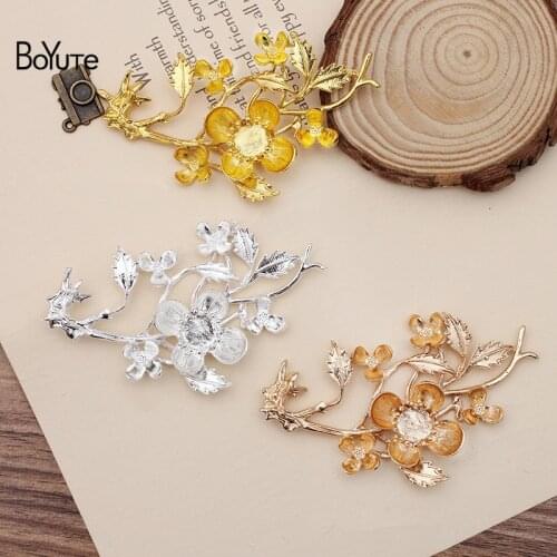 BoYuTe Wholesale 10Pcs Metal Alloy Big 77*47MM Chrysanthemum Jewelry Materials Diy Hand Made Accessories Parts