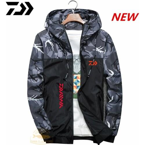 Daiwa Outdoor Fishing Jacket Autumn Sports Therma Inner Soft Shell Patchwork Trekking Windbreaker Fishing Waterproof Jackets