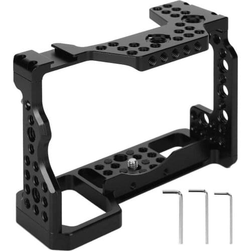 Camera rig Camera Cage Aluminium Alloy Protection Shell with Cold Shoe Mount Fit for Sony A9/A73/A7R3/A7M3 camera handle