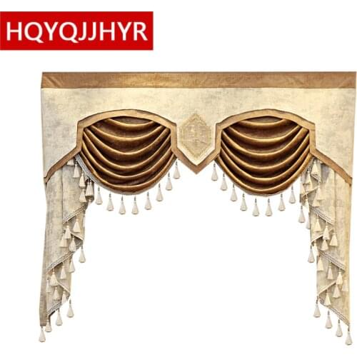 European high-quality luxury Valance customized for living room windows bedroom apartment Not including Cloth curtain and tulle