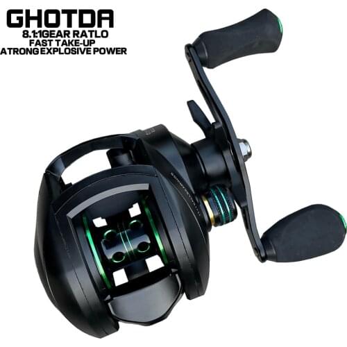 Baitcasting Reel High Speed 8:1:1 Gear Ratio 17+1BB Fresh Saltwater Magnetic Brake System Ultralight Fishing ReeL 2000 Series