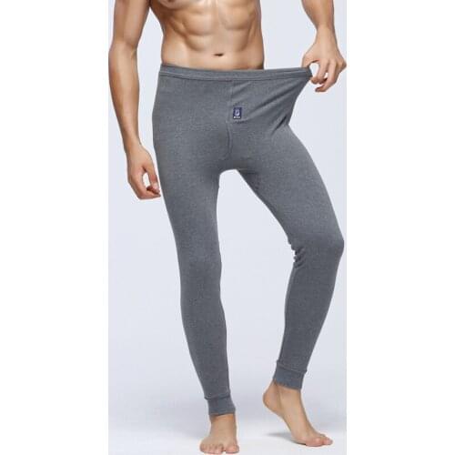 2pcs/LOT Brand Men Thermal Cotton Underwear Autumn Winter Men Warm Long Johns Pants Leggings Pants Sleeping Bottoms