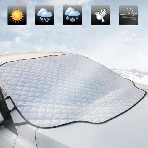 Car Sun Shade UV Windscreen Cover Protector Car Front Window Sun Visor Fits Windshields of Various Sizes in All Weather Anti-Th