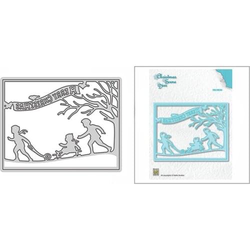 2021 New Merry Christmas Kids Game Metal Cutting Dies for DIY Scrapbooking Decor and Card Making Paper Craft Embossing No Stamps