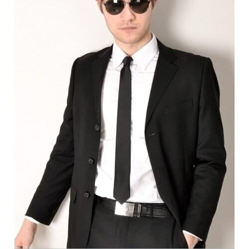 Obe button top quality black Mens Slim Korean married three button business suit male sets of by Western Dress