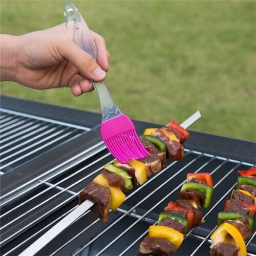 6pcs 12.5inch 35cm Stainless Steel Kabob Flat Skewer Metal Fork Barbecue Tool For Grill And BBQ Meat Premium Skewers Set