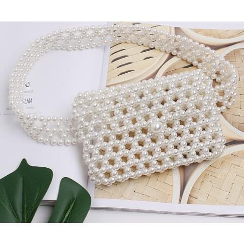 NEW Women Outdoor Solid Color Pearl High Quality Solid Bag Phone Pocket Messenger Bag Chest Bag Waist Bag Pocket Purse Female