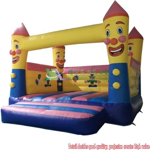 Great Value Small Bouncy Castle Jumping Balloons, Clown Theme Air Inflatable Bouncer Toy