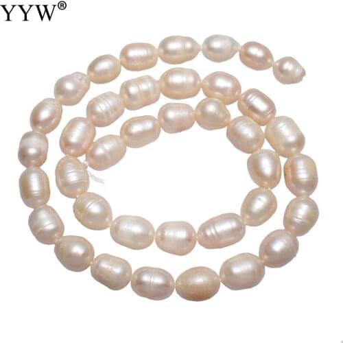 Wholesale Pink Pearls Cultured Potato Freshwater Pearl Beads Natural 8-9mm For Jewelry Making DIY Necklace Bracelet Accessories