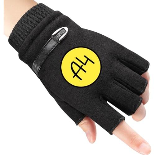 2021 NEW мерч а4 Men Woman Gloves A4 Lamba Print Fingerless Gloves Warm Knitted Gloves Outdoor Men Bicycle Gloves