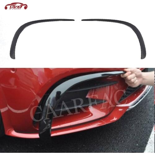 Carbon Fiber Front Bumper Fins Splitters for Mercedes Benz CLS Class W257 CLS260 300 350 450 CLS53 AMG63 ABS Carbon Look Style