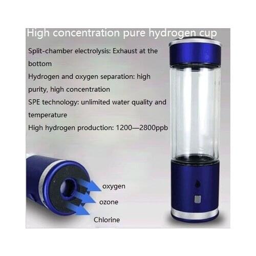 Portable Hydrogen-oxygen Separation Hydrogen-rich Generator SPE/PEM Hydrogen-rich Water Cup Ozone Residual Chlorine Exhaust Port