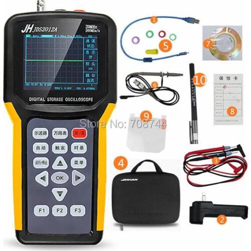 20MHz 200MSa/s Handheld Digital Oscilloscope and 4000 Counts Digital Multimeter JDS2012A Pocket Oscilloscope,Manufacture