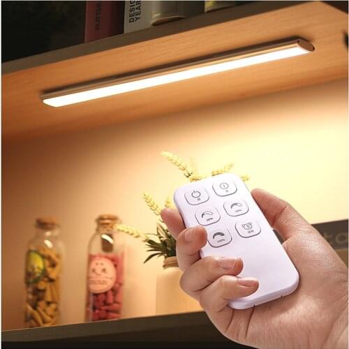 12cm 24cm 44cm LED Under Cabinet Light Remote controller Aluminum Closet Light Wireless dimming Night Light Kitchen lights