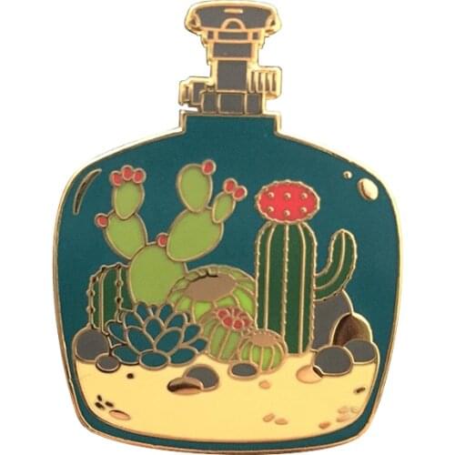 Desert Plants in Oxygen Tank hard enamel pins