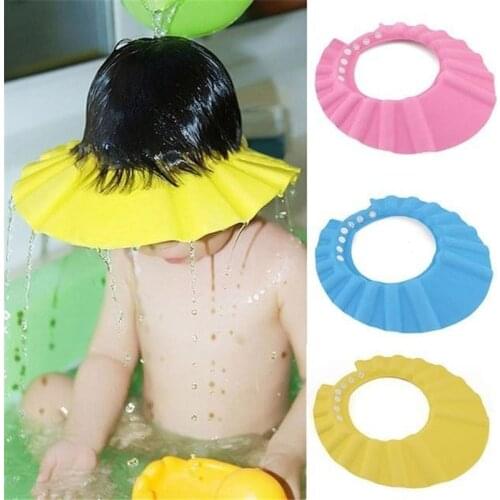 Adjustable Shower Bath Visor Shield Wash Hair Cap Shampoo Resistance Protect Ear Eye Hat Baby Children Kids Infant