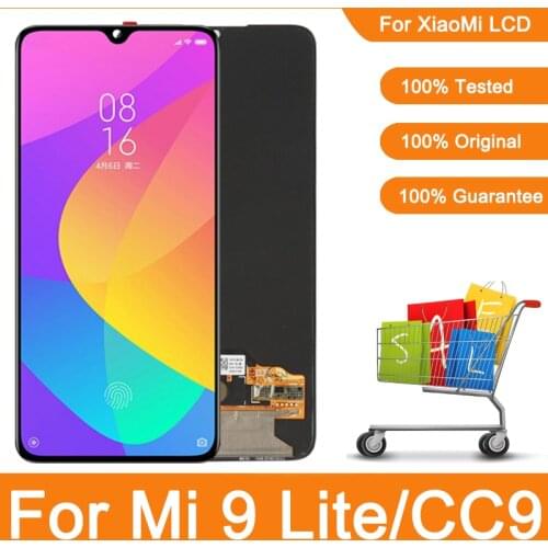 6.39" Super Amoled LCD Replacement For Xiaomi Mi 9 Lite LCD Display Touch Screen Digitizer Assembly For Xiaomi Mi CC9 M1904F3BG