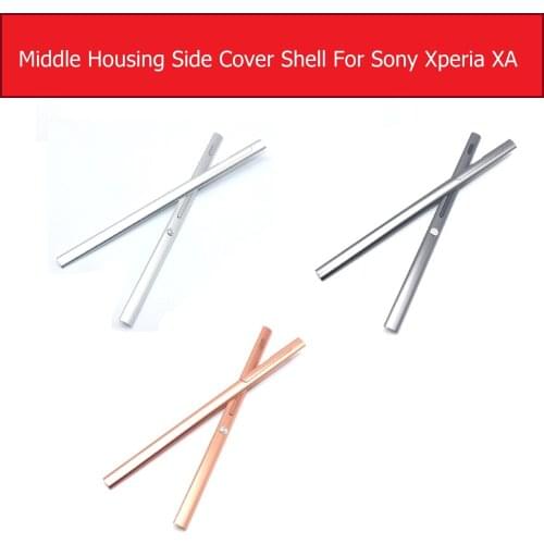 Middle Housing Side Cover For Sony Xperia XA F3111 Left/Right Frame Chassis Housing Plate+Side Buttons+SIM Block Cover 3 Color