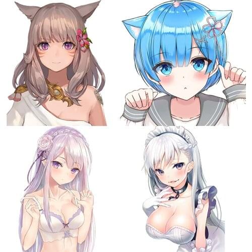 Three Ratels CDM368 RE:ZREO Rem&Emilia PVC sticker for car hood moto skateboard laptop gift decals fridge label