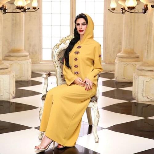 Ucn Eid Mubarak Abaya Dubai Kaftan Turkey Arabic Muslim Hijab Dress Islam Dresses For Women Robe Longue Djellaba Femme Oman