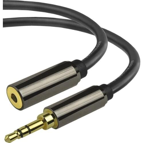 LBSC 3.5mm Male to Female Extension Stereo Audio Extension Cable Adapter Gold Plated Compatible for iPhone, iPad or Smartphones