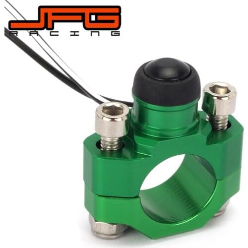 BILLET CNC UNIVERSAL ENGINE STOP START KILL SWITCH BUTTON HOLD Rotating Bar Clamp For KX125 KX250 KXF250 KXF450 KLX250 KLX450
