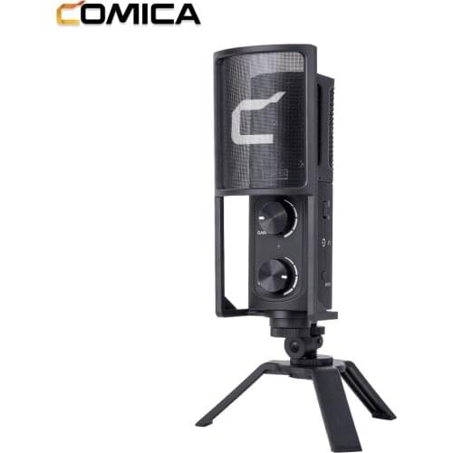 COMICA STM-USB USB Microphone Cardioid Condenser Mic Type-C +Mini Tripod Stand for YouTube Video Recording Streaming Broadcast