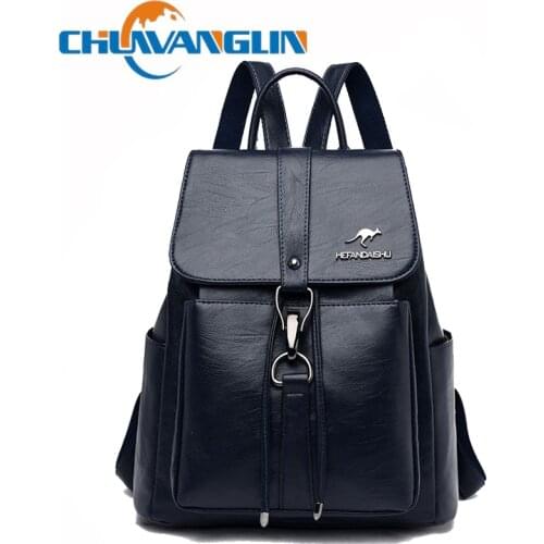Chuwanglin Womens Backpack Casual Back Pack for Women Genuine Leather Backpacks Female School Bags for Teenage Sac 6221154