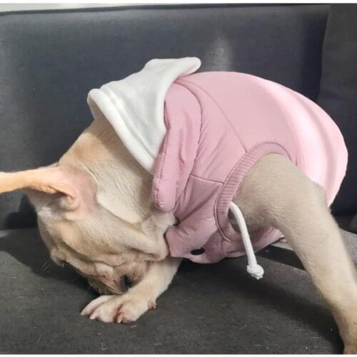 Winter Warm French Bulldog Dog Hoodie Jacket Pet Puppy Clothes Coat Schnauzer for Small Medium Dogs Costume Dropshipping YLC11