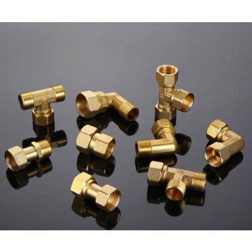 1/2" 3/4" BSP Female Male Thread Brass 3 Way Pipe Fitting Thicken Union Joint