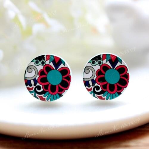 16mm Round High Quality Photo Wood Laser Cut Cabochon to make Rings, Earrings,Bobby pin,Necklaces, Bracelets-(WEH-320)