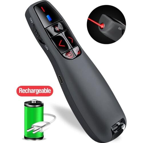 2.4GHz Wireless Red Laser Presenter Pointer Presentation Remote Control Powerpoint Presentation Clicker PPT Flip Pen For Teacher