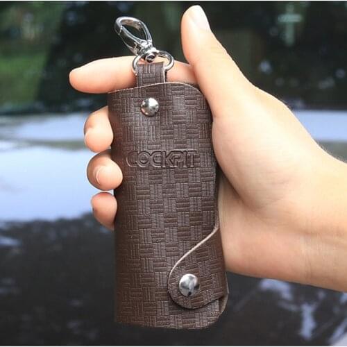 2PCS/LOT Cowhide RFID electromagnetic shielding lock key buckle bag sell car key bag