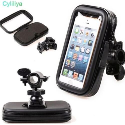 50pcs Motorcycle Bicycle Phone Holder Base Mobile Phone Bag Support For iPhone 7 Galaxy S8 Plus GPS Bike Holder Waterproof bag