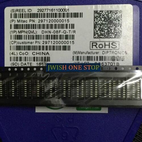 8-Bit Patch Dial Switch Sop16 Ultra-Thin for DHN-08F-V-T/R Foot Distance 1.27mm