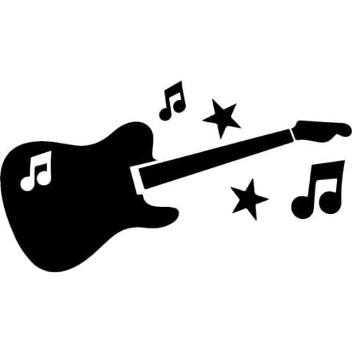 Car stying 17.7*9.6CM Funny Guitar Music Symbol JDM Car Sticker Fashion Car Styling Vinyl Decals 11 Colour Jdm